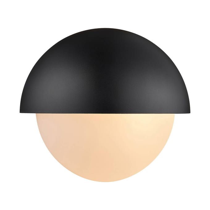 Nordlux Buitenwandlamp Scorpius Maxi Round, zwart, kunststof
