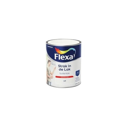 Flexa - Strak In De Lak Buitenlak Hoogglans - Wit - 750 Ml