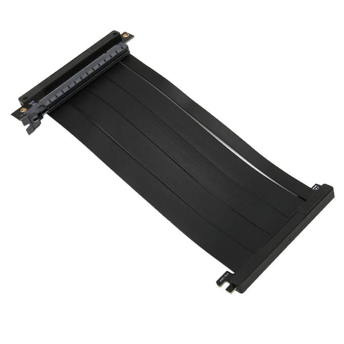 Grafische Kaart Verlengkabel Dubbel Omgekeerd Ultra PCIE4.0 X16 Riser Kabel Afgeschermd Hoge Snelheid black