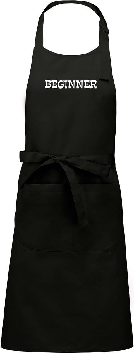Mijncadeautje Luxe Schort Beginner - zwart