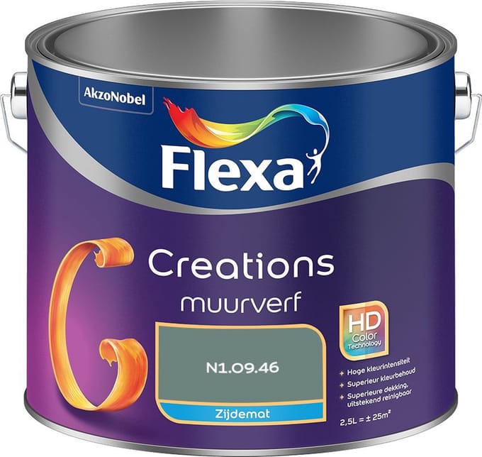 Flexa - Creations Muurverf Zijdemat - N1.09.46 - Mengverf - 2,5 L