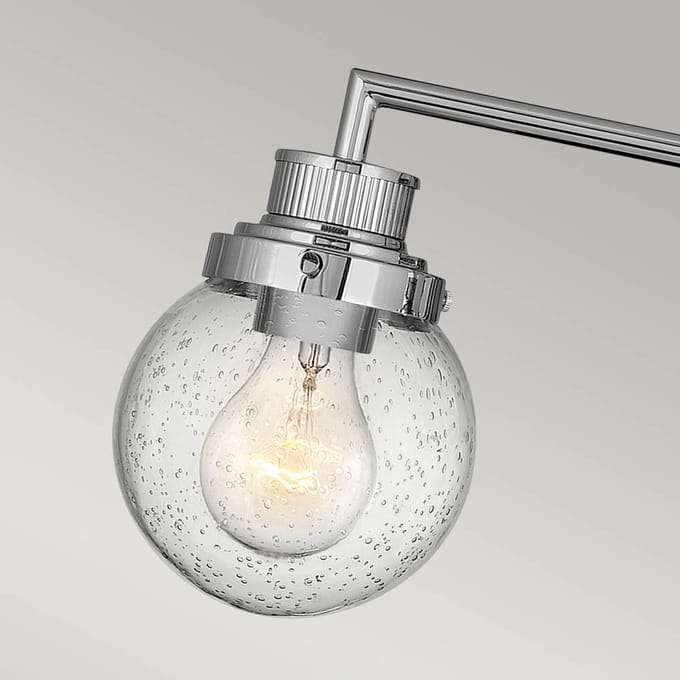Hinkley LED Badkamerarmatuur Poppy | 3X E27 Max 60W | IP44 | Polished Chrome