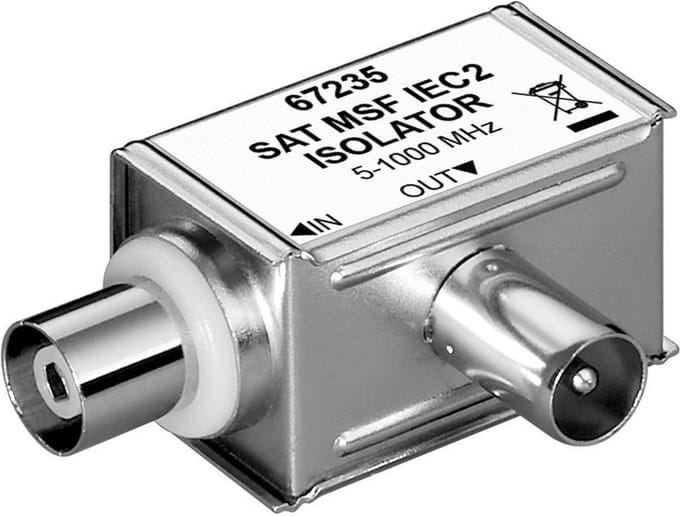 Goobay Mantelstroomfilter, galvanische scheiding, coax-stekker > coax-koppeling