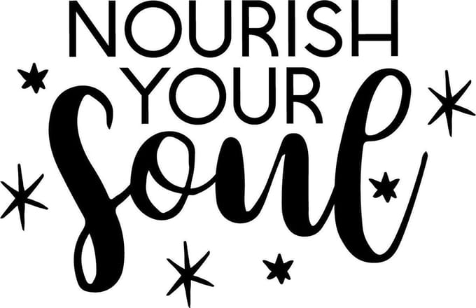 Muurtekst muursticker Nourish yourself