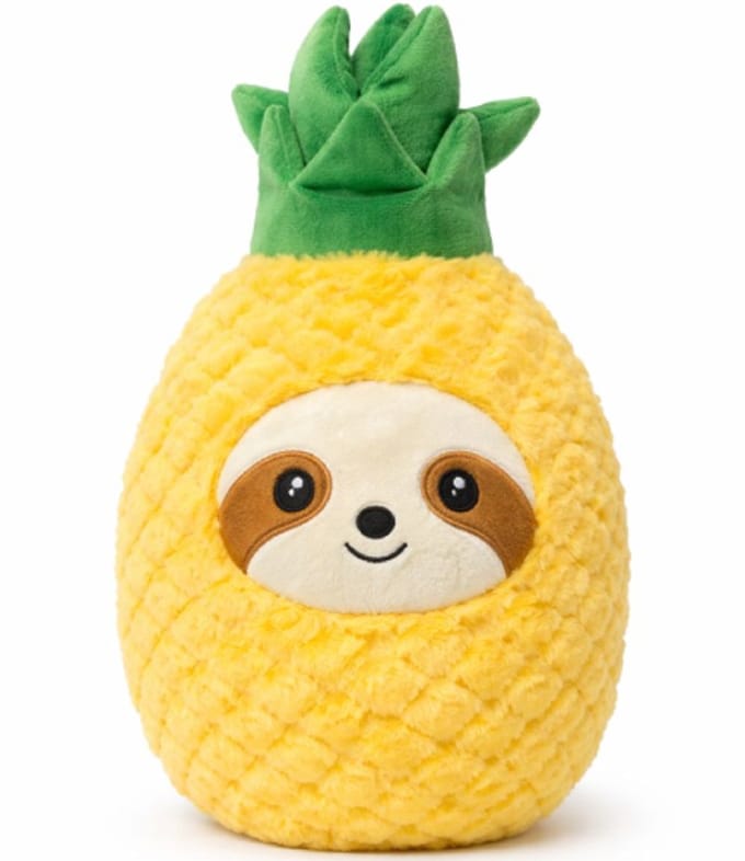 Ananas met Luiaard Pluche Knuffel 35 cm