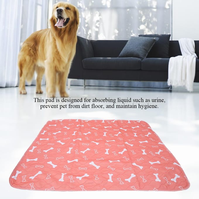 Tapis de propreté réutilisable et imperméable pour chiots, chiens et chats, 80 x 90 cm pink