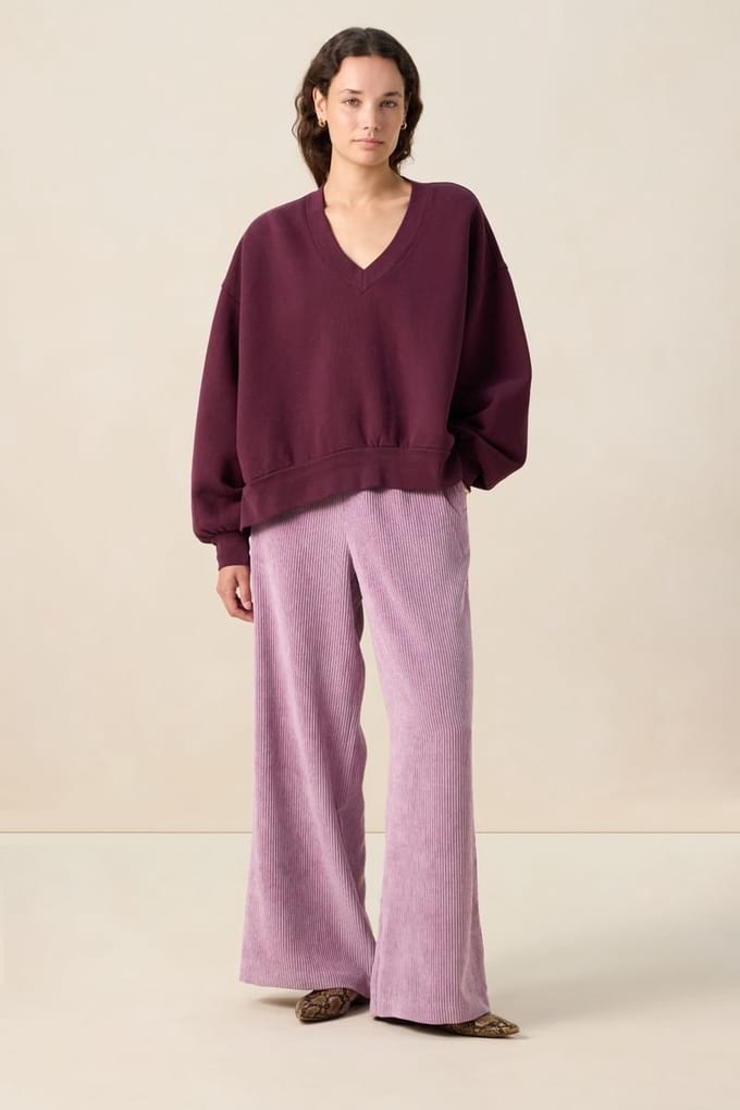 Sissy-Boy - Lichtpaarse high waist corduroy broek