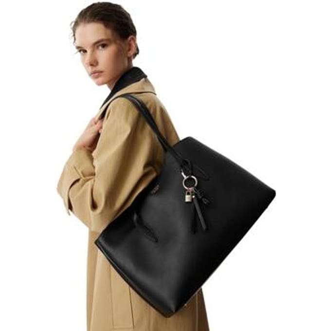 Guess Melody Grote Schoudertas Dames - Imitatieleer - Zwart