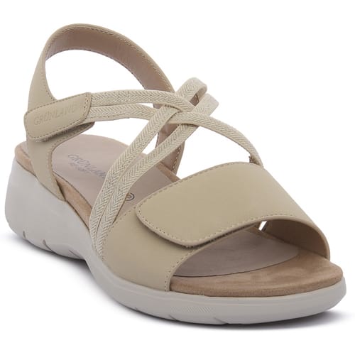 Sandalen met sleehak Grunland BEIGE C9DEMA