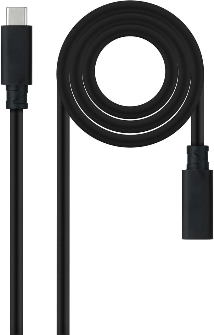 Nanocable 10.01.4501 USB-kabel USB 3.2 Gen 2x2 1 m USB C Zwart