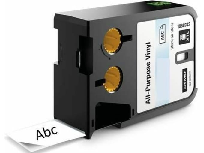 DYMO XTL multifunctionele labels van vinyl | 54 mm x 7 m | zwart op wit