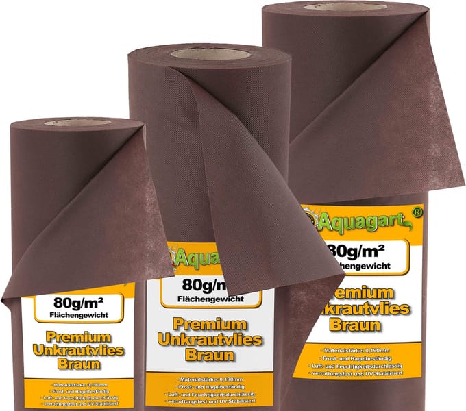 243 m² tuinvlies onkruidbestrijdingsdoek mulchvlies 80 g 1,8 m breed bruin