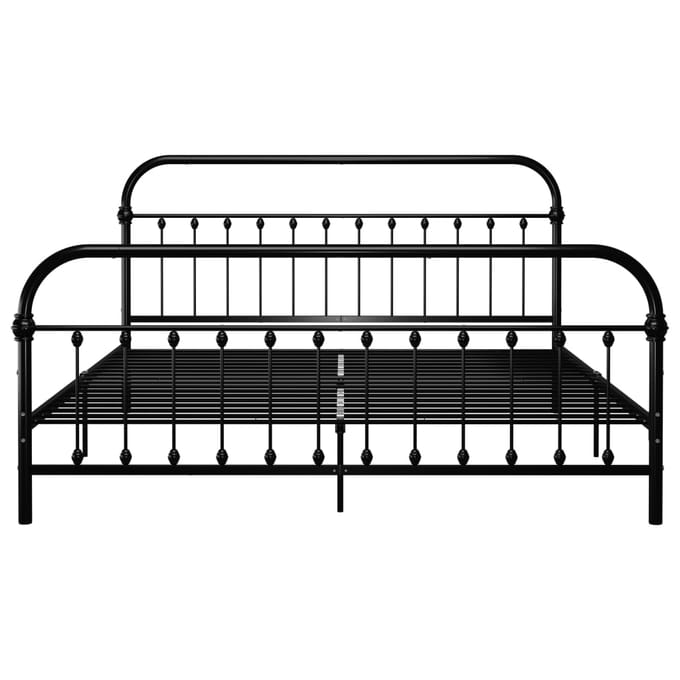 vidaXL - Bedframe - metaal - zwart - 180x200 - cm