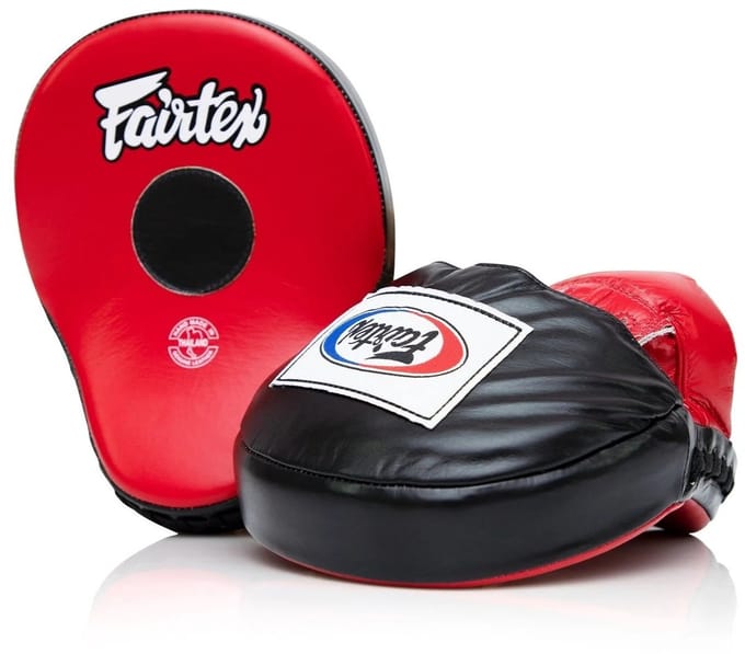 Fairtex FMV9 Ultimate Contoured Focus Mitts - Rood/Zwart