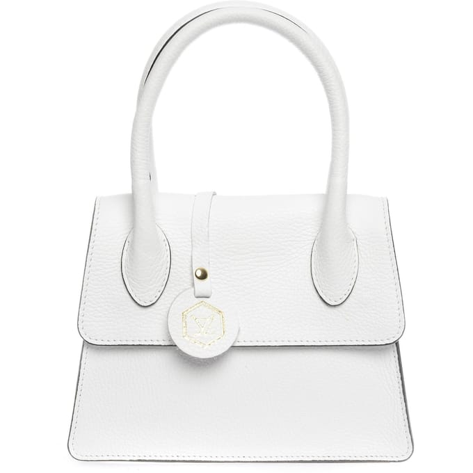Luisa Vannini Wit Rundleer Tas