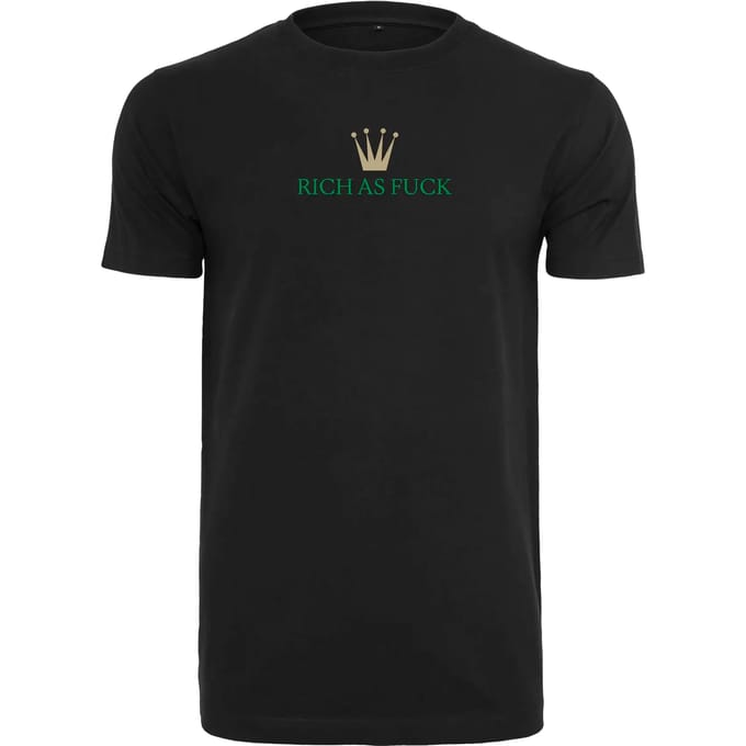 Urban Classics - Rich As Fuck Heren T-shirt - M - Zwart
