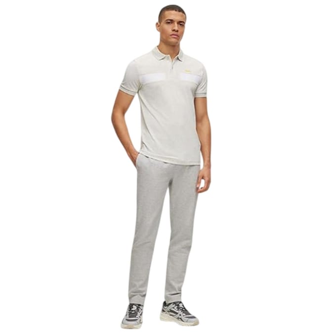 Boss Heren Paule 2 Poloshirt (Lichtgrijs/Pastelgrijs)