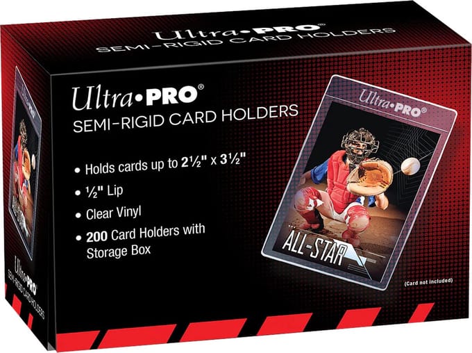 200 Ultra Pro Semi-Rigid Card Holders Transparant Standaard Maat Opberghouders