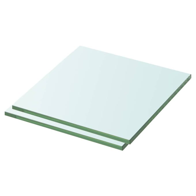 vidaXL - Schappen - 2 - st - 30x30 - cm - glas - transparant