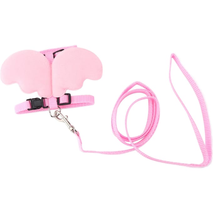 Harnais de marche extérieur réglable en corde de traction pour canards et poulet S(for 2-4kg) rose