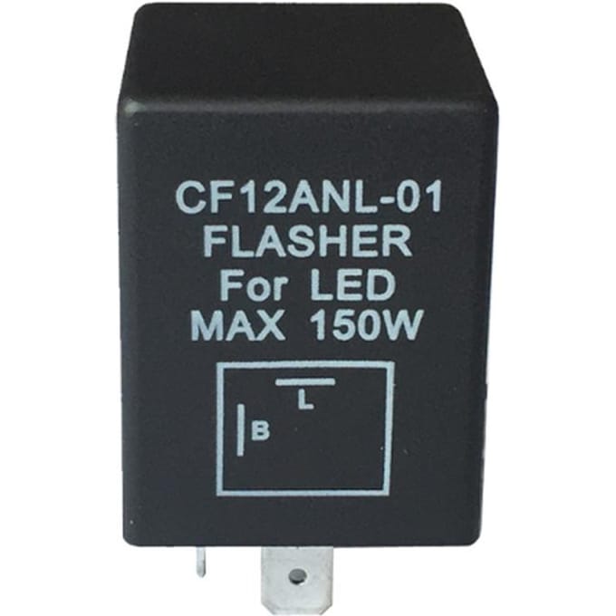 2-pins CF12ANL-01 elektronisch led-knipperrelais Fix richtingaanwijzerlampen Hyper Flash-probleem zwart