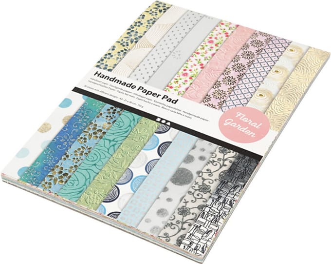 Creativ Company Papierblok Handgemaakt Bloementuin A4 20 vel