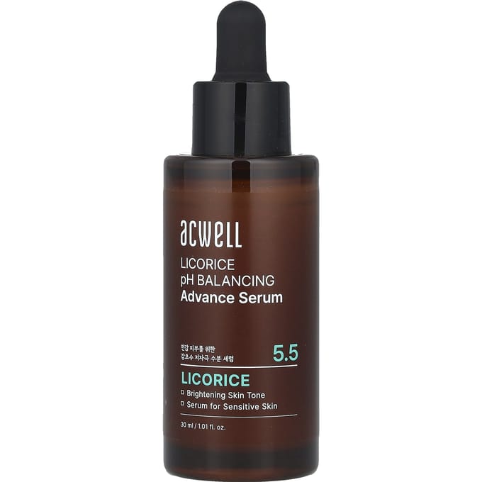 Acwell, Licorice pH Balancing Advanced Serum, 1,01 fl oz (30 ml) black