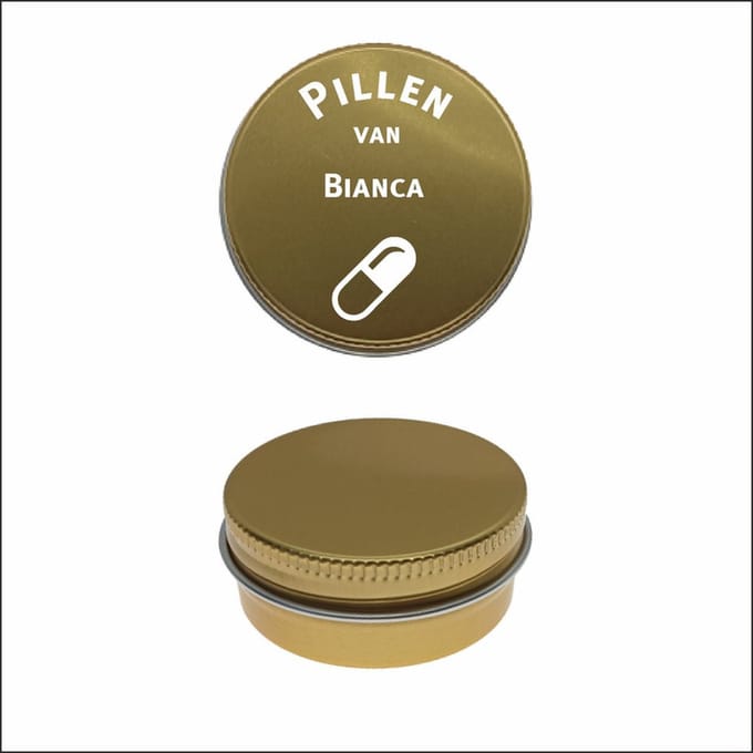 Pillen Blikje Met Naam Gravering - Bianca