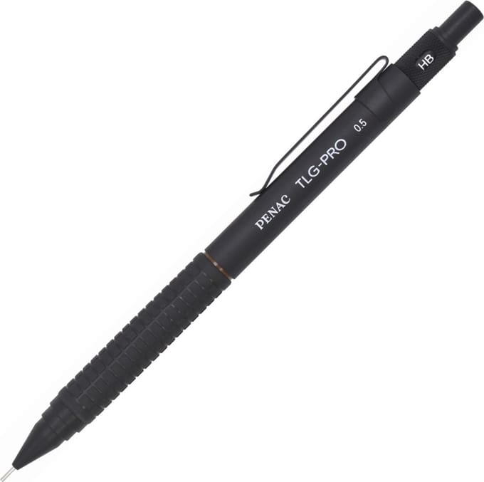 Penac TLG-PRO - 0.5 mm Vulpotlood - Zwart - Rubberen Grip