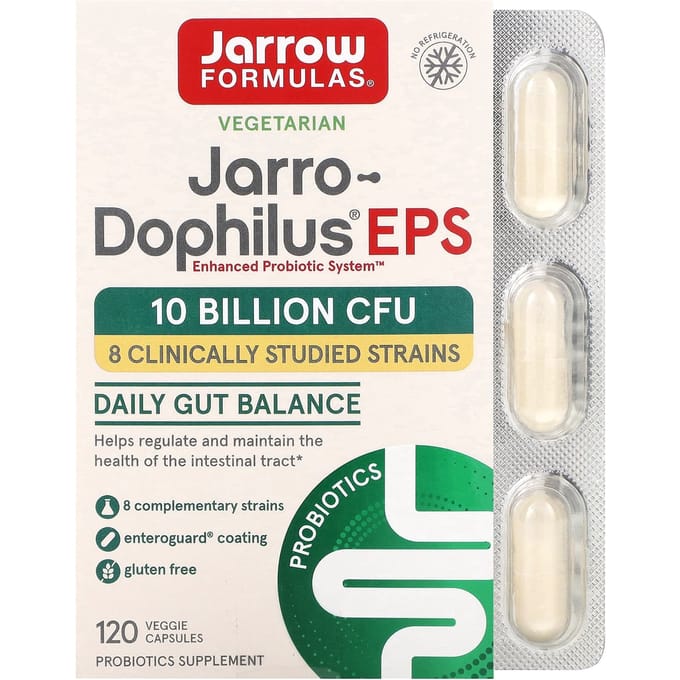 Jarrow Formulas, Jarro-Dophilus EPS, 10 milliards, 120 gélules végétales (5 milliards par capsule)