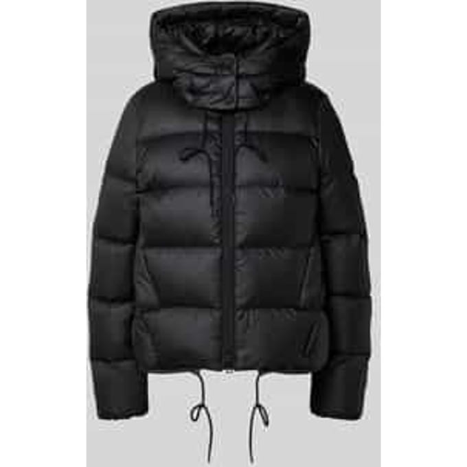 Donsjack met afneembare capuchon en boxy pasvorm