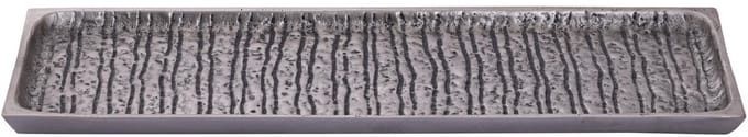 PTMD Schaal Grail - 46x15x1 cm - Aluminium - Zilver