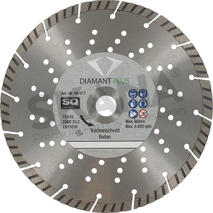 DiamantPlus Gesegmenteerde diamantdoorslijpschijf Ø230 mm TURBO