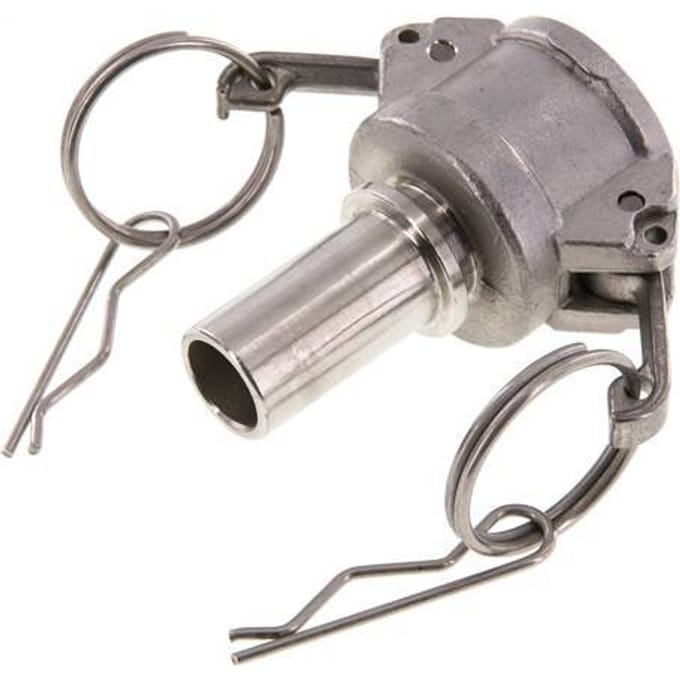 Camlock DN 20 (3/4'') Koppeling RVS met slangpilaar (19 mm) Type C EN 14420-7 (DIN 2828)