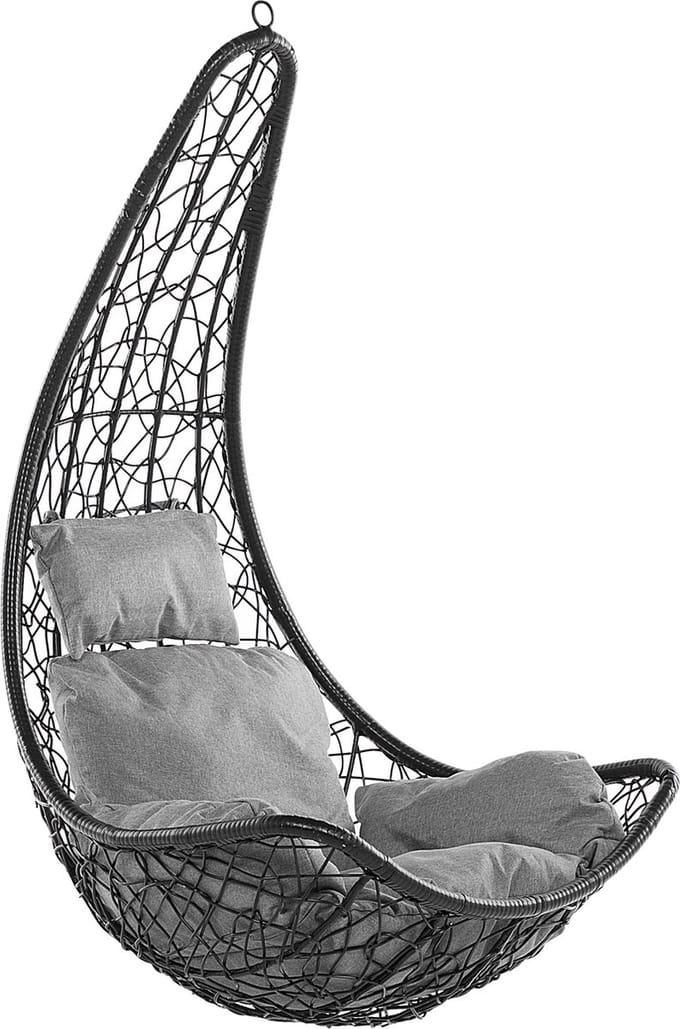 ATRI - Hangstoel - Zwart - PE rotan