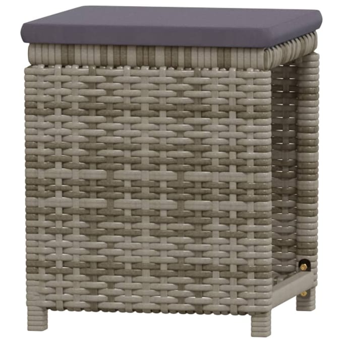 vidaXL - 6-delige - Loungeset - met - kussens - poly - rattan - grijs