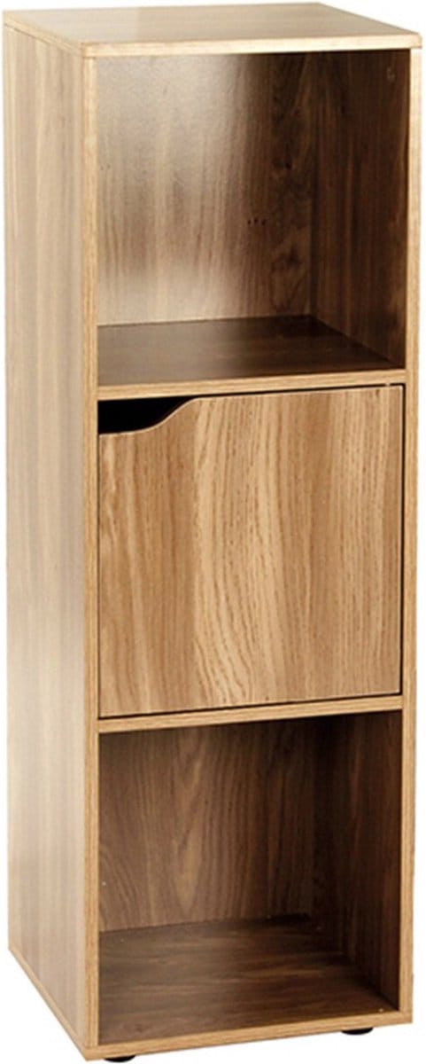 1 x 4 Oak Kast met 2 deurtjes - 31 x 29 x 120 cm 11449 Casame