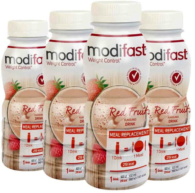 Modifast Intensive Drink Rood Fruit - 4 x 236 ml - Voordeelverpakking