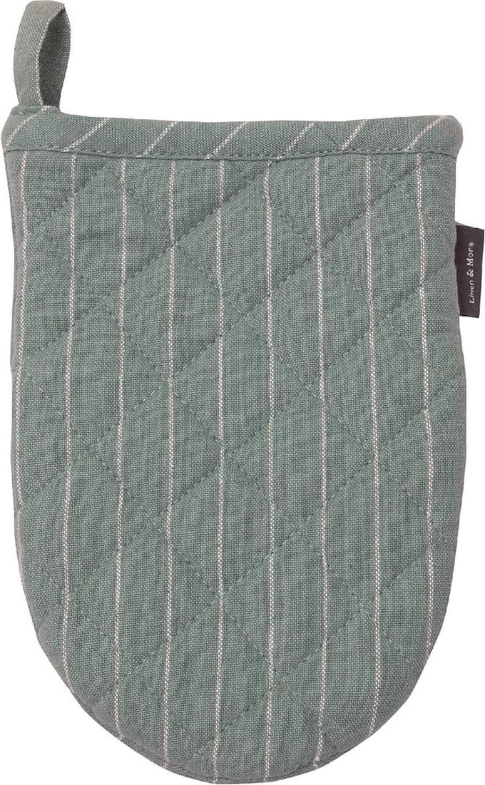 Pinstripe Mini Ovenwant groen blauw 14x20cm (set of 2)