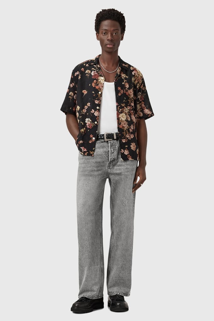 AllSaints Lenny Light Grey Größe: W33 | Relaxed Fit Outlet | Herren | Grau