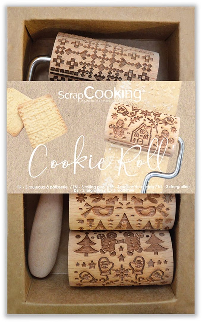 Scrapcooking - Mini Houten - Kerstkoekjes - Rollers - Set/3
