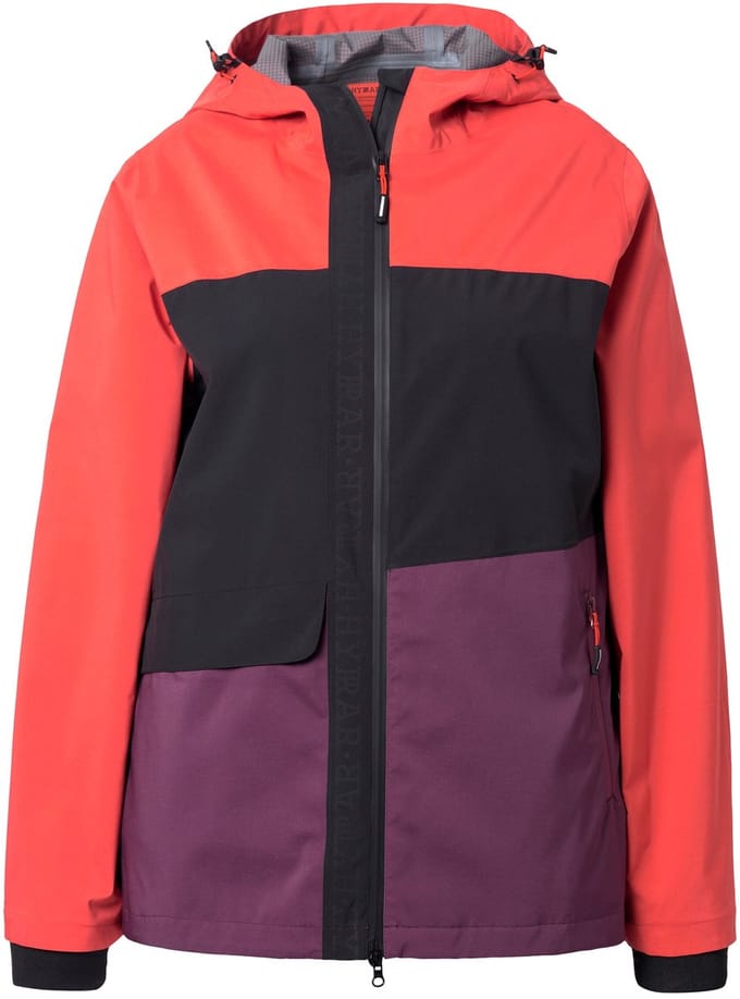 Ulla Popken - Dames - HYPRAR regenjas waterdicht capuchon OEKO-TEX - Donkere kers - Maat 42+