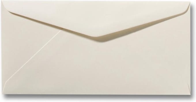 Envelop 11 x 22 cm Ivoor 100 stuks