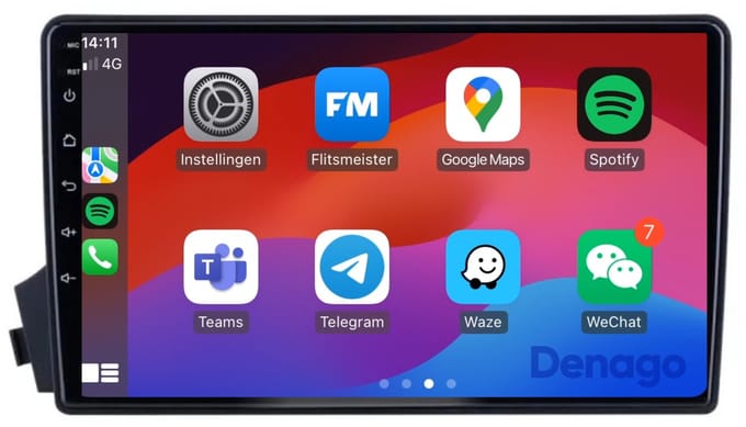 CarPlay autoradio geschikt voor SsangYong Actyon | 2005 t/m 2011 | Android 16 | Draadloos Apple CarPlay & Android Auto | 2GB + 32GB | QuadCore processor | Denago DNG-A250 | 2025 model | 2005 2006 2007 2008 2009 2010 2011 | Bluetooth & Wifi