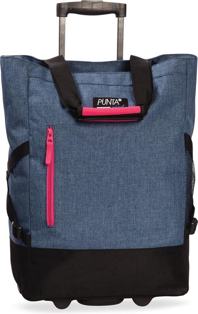 Fabrizio - Punta - shoppingtrolley - boodschappenkar - zwart/denimblauw