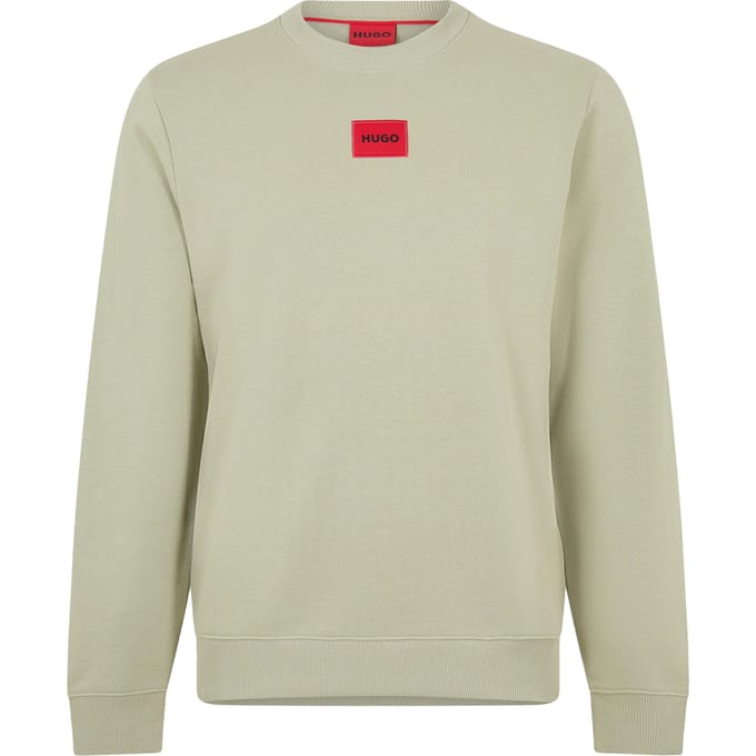 Hugo Heren Diragol Sweatshirt met ronde hals (Kaki Groen)
