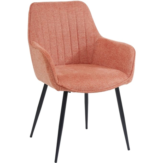 Housecraft Living Maud Eetkamerstoelen met armleuning Roze - Set van 2