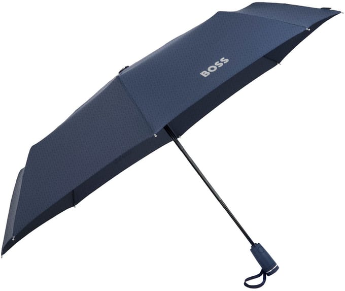 HUGO BOSS Paraplu Double B Pocket Umbrella Navy Donkerblauw