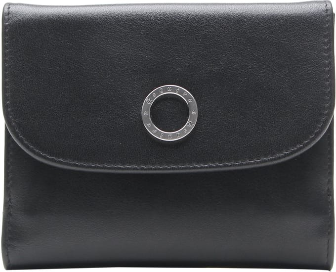 Esquire Leren portemonnee Athena Lady Clip Wallet Black zwart