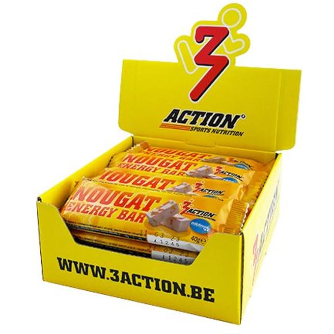 3Action Nougat Energy Bar - doos 20x40g 20x40 Reep